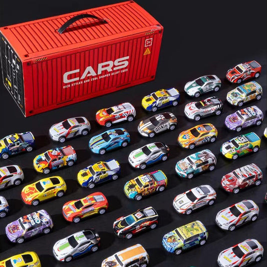 MiniMoto™ 48 Mini Pull-Back Cars with Built-In Garage Set🚗